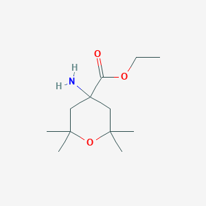 Ethyl 4-amino-2,2,6,6-tetramethyloxane-4-carboxylate