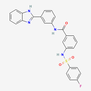 N-(3-(1H-benzo[d]imidazol-2-yl)phenyl)-3-(4-fluorophenylsulfonamido)benzamide