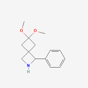6,6-Dimethoxy-1-phenyl-2-azaspiro[3.3]heptane