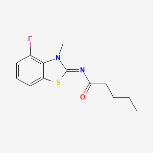 N-(4-fluoro-3-methyl-1,3-benzothiazol-2-ylidene)pentanamide