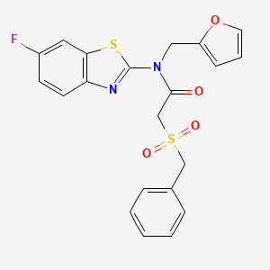 2-(benzylsulfonyl)-N-(6-fluorobenzo[d]thiazol-2-yl)-N-(furan-2-ylmethyl)acetamide
