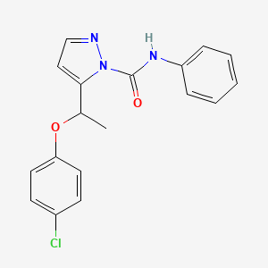 5-[1-(4-chlorophenoxy)ethyl]-N-phenyl-1H-pyrazole-1-carboxamide
