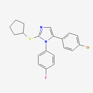 5-(4-bromophenyl)-2-(cyclopentylthio)-1-(4-fluorophenyl)-1H-imidazole