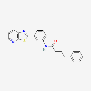 4-phenyl-N-(3-(thiazolo[5,4-b]pyridin-2-yl)phenyl)butanamide