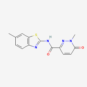 1-methyl-N-(6-methyl-1,3-benzothiazol-2-yl)-6-oxopyridazine-3-carboxamide