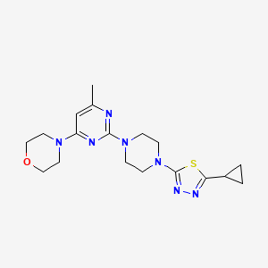 4-[2-[4-(5-Cyclopropyl-1,3,4-thiadiazol-2-yl)piperazin-1-yl]-6-methylpyrimidin-4-yl]morpholine