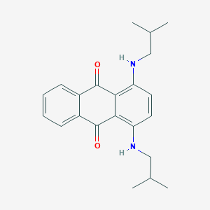 molecular formula C22H26N2O2 B025340 9,10-Anthracenedione, 1,4-bis[(2-methylpropyl)amino]- CAS No. 19720-45-7