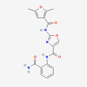 molecular formula C18H16N4O5 B2534003 N-(2-CARBAMOYLPHENYL)-2-(2,5-DIMETHYLFURAN-3-AMIDO)-1,3-OXAZOLE-4-CARBOXAMIDE CAS No. 1421442-22-9