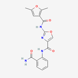 N-(2-carbamoylphenyl)-2-(2,5-dimethylfuran-3-carboxamido)oxazole-4-carboxamide