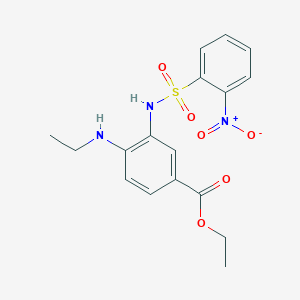 Ethyl 4-(ethylamino)-3-[(2-nitrophenyl)sulfonylamino]benzoate