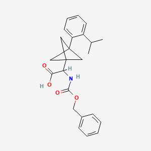 2-(Phenylmethoxycarbonylamino)-2-[3-(2-propan-2-ylphenyl)-1-bicyclo[1.1.1]pentanyl]acetic acid