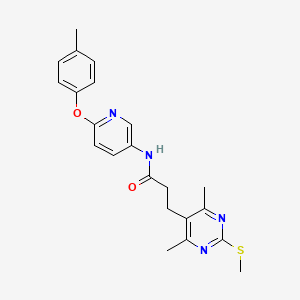 3-[4,6-dimethyl-2-(methylsulfanyl)pyrimidin-5-yl]-N-[6-(4-methylphenoxy)pyridin-3-yl]propanamide