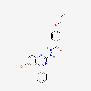 N'-(6-bromo-4-phenylquinazolin-2-yl)-4-butoxybenzohydrazide