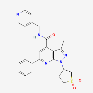 1-(1,1-dioxidotetrahydrothiophen-3-yl)-3-methyl-6-phenyl-N-(pyridin-4-ylmethyl)-1H-pyrazolo[3,4-b]pyridine-4-carboxamide
