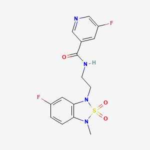 5-fluoro-N-(2-(6-fluoro-3-methyl-2,2-dioxidobenzo[c][1,2,5]thiadiazol-1(3H)-yl)ethyl)nicotinamide