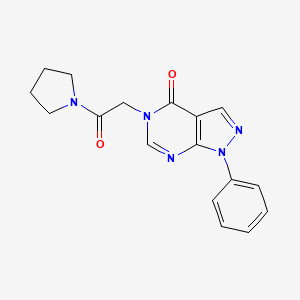 5-(2-oxo-2-(pyrrolidin-1-yl)ethyl)-1-phenyl-1H-pyrazolo[3,4-d]pyrimidin-4(5H)-one