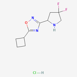 5-Cyclobutyl-3-(4,4-difluoropyrrolidin-2-yl)-1,2,4-oxadiazole hydrochloride