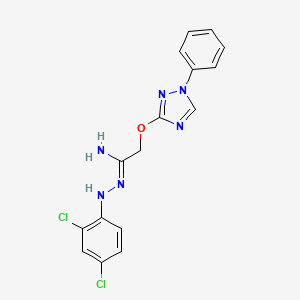 N-[(2,4-dichlorophenyl)amino]-2-[(1-phenyl-1H-1,2,4-triazol-3-yl)oxy]ethanimidamide