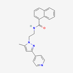 N-(2-(5-methyl-3-(pyridin-4-yl)-1H-pyrazol-1-yl)ethyl)-1-naphthamide