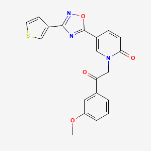 1-(2-(3-methoxyphenyl)-2-oxoethyl)-5-(3-(thiophen-3-yl)-1,2,4-oxadiazol-5-yl)pyridin-2(1H)-one
