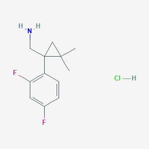 [1-(2,4-Difluorophenyl)-2,2-dimethylcyclopropyl]methanamine hydrochloride