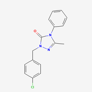 molecular formula C16H14ClN3O B2534043 2-(4-chlorobenzyl)-5-methyl-4-phenyl-2,4-dihydro-3H-1,2,4-triazol-3-one CAS No. 860789-80-6
