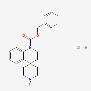 molecular formula C21H25ClN2O2 B2534057 Benzyl 2',3'-dihydrospiro[piperidine-4,4'-quinoline]-1'-carboxylate hydrochloride CAS No. 2197054-53-6