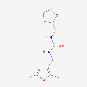 molecular formula C13H20N2O3 B2534064 1-((2,5-Dimethylfuran-3-yl)methyl)-3-((tetrahydrofuran-2-yl)methyl)urea CAS No. 2034565-08-5