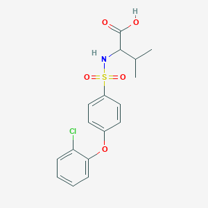 ((4-(2-Chlorophenoxy)phenyl)sulfonyl)valine