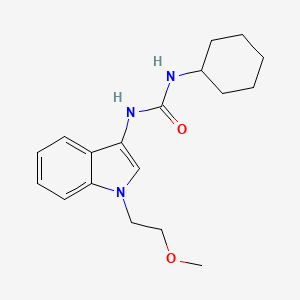 molecular formula C18H25N3O2 B2534072 1-cyclohexyl-3-(1-(2-methoxyethyl)-1H-indol-3-yl)urea CAS No. 941902-37-0