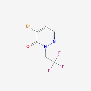 molecular formula C6H4BrF3N2O B2534074 4-Bromo-2-(2,2,2-trifluoroethyl)-2,3-dihydropyridazin-3-one CAS No. 2167219-71-6