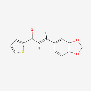 molecular formula C14H10O3S B2534076 (2E)-3-(2H-1,3-Benzodioxol-5-yl)-1-(thiophen-2-yl)prop-2-en-1-one CAS No. 175654-37-2