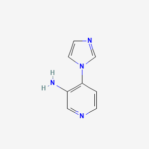 molecular formula C8H8N4 B2534078 4-(1H-imidazol-1-yl)pyridin-3-amine CAS No. 145255-14-7