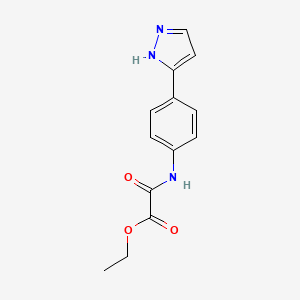 ethyl 2-((4-(1H-pyrazol-3-yl)phenyl)amino)-2-oxoacetate