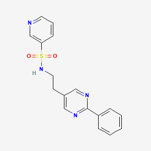 molecular formula C17H16N4O2S B2534082 N-(2-(2-phenylpyrimidin-5-yl)ethyl)pyridine-3-sulfonamide CAS No. 2034597-74-3