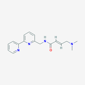 (E)-4-(Dimethylamino)-N-[(6-pyridin-2-ylpyridin-2-yl)methyl]but-2-enamide