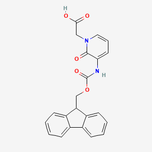 molecular formula C22H18N2O5 B2534131 2-(3-((((9H-Fluoren-9-yl)methoxy)carbonyl)amino)-2-oxopyridin-1(2H)-yl)acetic acid CAS No. 204322-11-2