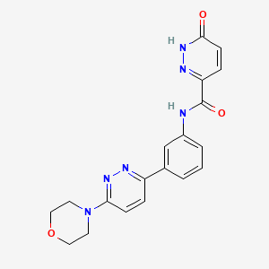 molecular formula C19H18N6O3 B2534140 N-(3-(6-吗啉代吡哒嗪-3-基)苯基)-6-氧代-1,6-二氢吡哒嗪-3-甲酰胺 CAS No. 1203200-88-7