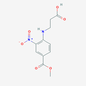 molecular formula C11H12N2O6 B2534141 N-[4-(methoxycarbonyl)-2-nitrophenyl]-beta-alanine CAS No. 656817-21-9