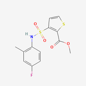 molecular formula C13H12FNO4S2 B2534147 3-{[(4-氟-2-甲基苯基)氨基]磺酰基}噻吩-2-羧酸甲酯 CAS No. 941979-02-8
