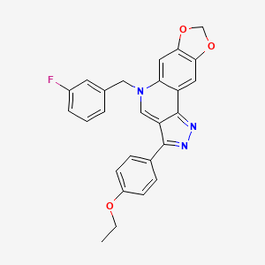 B2534155 3-(4-ethoxyphenyl)-5-(3-fluorobenzyl)-5H-[1,3]dioxolo[4,5-g]pyrazolo[4,3-c]quinoline CAS No. 872198-35-1