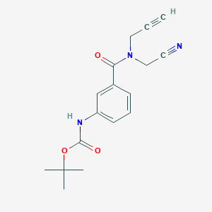 molecular formula C17H19N3O3 B2534157 tert-butyl N-{3-[(cyanomethyl)(prop-2-yn-1-yl)carbamoyl]phenyl}carbamate CAS No. 1808740-34-2
