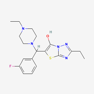 B2534159 2-Ethyl-5-((4-ethylpiperazin-1-yl)(3-fluorophenyl)methyl)thiazolo[3,2-b][1,2,4]triazol-6-ol CAS No. 898366-27-3