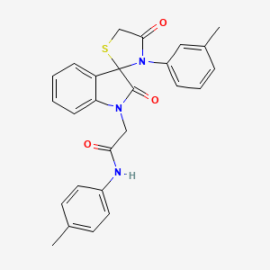 molecular formula C26H23N3O3S B2534232 N-(4-methylphenyl)-2-[3'-(3-methylphenyl)-2,4'-dioxo-1,2-dihydrospiro[indole-3,2'-[1,3]thiazolidine]-1-yl]acetamide CAS No. 894546-67-9
