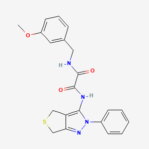 N-[(3-methoxyphenyl)methyl]-N'-(2-phenyl-4,6-dihydrothieno[3,4-c]pyrazol-3-yl)oxamide