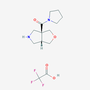[(3As,6aS)-1,3,4,5,6,6a-hexahydrofuro[3,4-c]pyrrol-3a-yl]-pyrrolidin-1-ylmethanone;2,2,2-trifluoroacetic acid