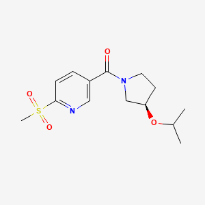 (6-Methylsulfonylpyridin-3-yl)-[(3R)-3-propan-2-yloxypyrrolidin-1-yl]methanone