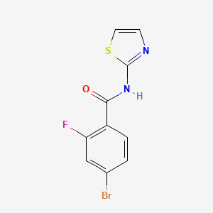 molecular formula C10H6BrFN2OS B2534338 4-bromo-2-fluoro-N-(1,3-thiazol-2-yl)benzamide CAS No. 391223-30-6