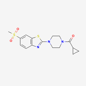 Cyclopropyl(4-(6-(methylsulfonyl)benzo[d]thiazol-2-yl)piperazin-1-yl)methanone