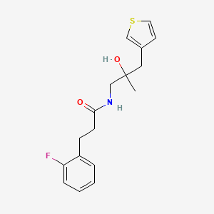 3-(2-fluorophenyl)-N-{2-hydroxy-2-[(thiophen-3-yl)methyl]propyl}propanamide